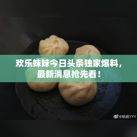 欢乐妹妹今日头条独家爆料，最新消息抢先看！