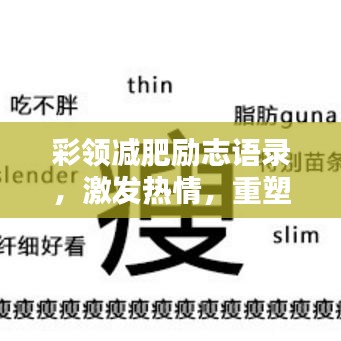 彩领减肥励志语录，激发热情，重塑生活之美